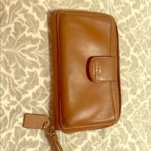 iPhone case wallet COACH tan leather